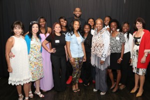 Eileen Youtie, Alina Feldman, Savannah Brinson, Lebron James & Jennifer Valoppi with Mentees(1)