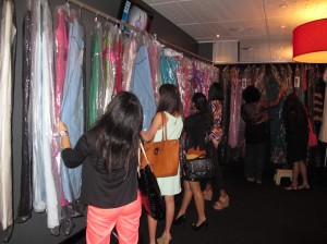 Mentees Looking Through Prom Dresses