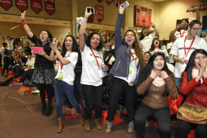 Chicago Public High Students are excited during the Get Schooled, #GetConnected Celebration. (PRNewsFoto/Get Schooled)